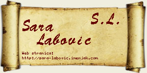 Sara Labović vizit kartica